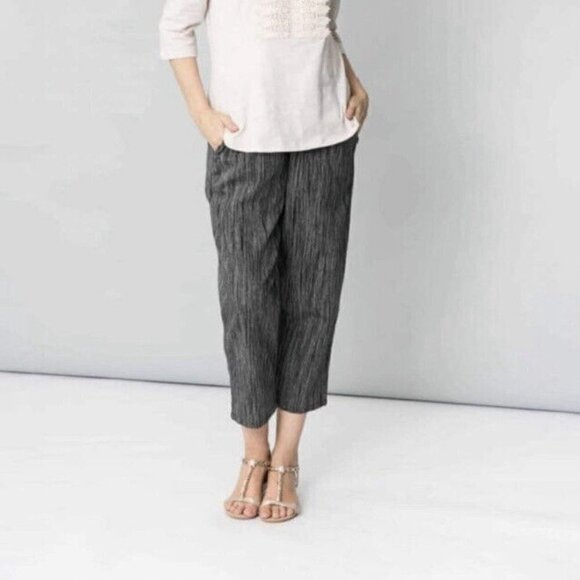 Sandro Capris Crop Dress Pant Gray 6 - Picture 1 of 5